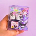 مهر مدل غلطکی طرح KUROMI مجموعه 5 عددی به همراه استامپ - تصویر 3